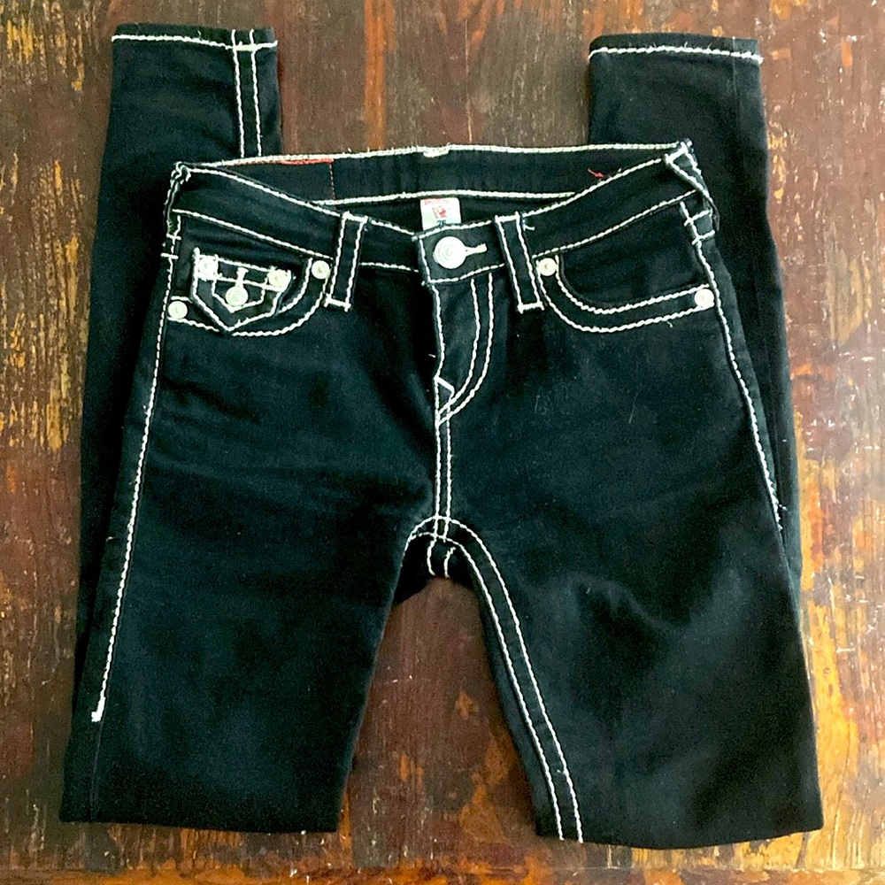 True religion super skinny black jeans